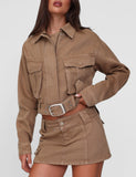 ZELIE JACKET NEUTRAL SANDBLAST WASHED TAN