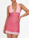 NAVIA DRESS RED RED CHECK