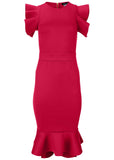 Ruffle Detail Dress Barberry