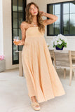 Adele Yellow Plaid Maxi Dress
