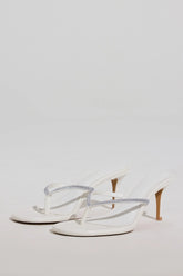 Heeled Sandal in White