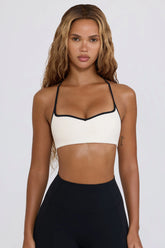 Soft Active Sweetheart Neck Sports Bra in White