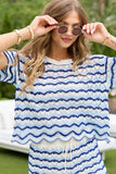 Sienna Blue Stripe Sweater
