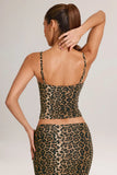 Modal Scoop Neck Tank Top in Leopard Print