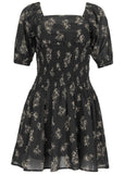 Cotton Voile Mini Dress Tossed Wildflowers