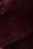 Faux Fur Cropped Bolero in Wine