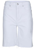 Brooke Denim Bermuda Shorts White
