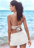 Aruba Swim Bikini Skirt Pearl White