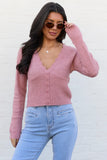 Pheobe Mauve Pointelle Cardigan Top