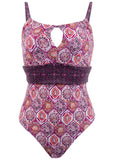 Belted One Piece Royal Mosaic