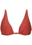 Beaded Triangle Bikini Top Cranberry