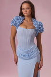 Cropped Bolero in Sky Blue