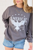 America Eagle Dark Grey Graphic Sweatshirt