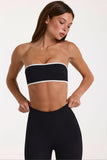Soft Active Bandeau Sports Bra in Black