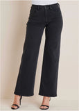 Farrah Wide Leg Jeans Black Wash