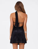 ALLIRA BURNOUT MINI DRESS 20 BLACK SNAKE