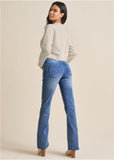 V Neck Sweater White Multi