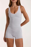 Soft Active Tank Top in Grey Marl