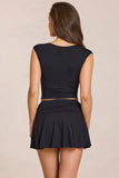 Modal Plunge Top in Black