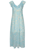 Ruffle Detail Maxi Dress Dancing Whimsy Floral