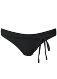 Low Rise Tie Bikini Bottom Black Beauty