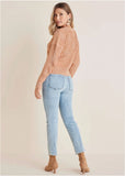 Stitch Interest Sweater Muted Clay