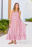Ashley Pink Floral Maxi Dress