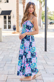 Aria Black Floral Maxi Dress SALE