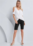 Long Jean Shorts Black