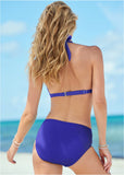 Goddess Push Up Halter Top Cobalt Blue