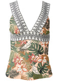Elastic Tankini Top Fiji Garden