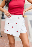 My Favorite Strawberry Embroidered Skort