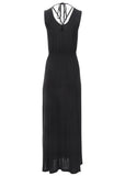 Open Back Maxi Dress Black