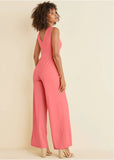Wide Leg Jumpsuit Coral