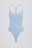 Cut Out Bodysuit in Sky
