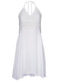 Crochet Top Cover Up Dress White