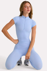 Soft Active Quarter Zip Top in Sky