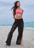 Lace Cover Up Pant Jet Black