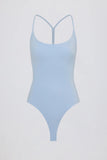 Cut Out Bodysuit in Sky