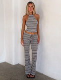 DILLON PANT BLUE AND BROWN STRIPE