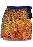 Glitz Cover Up Wrap Skirt Sea Green Multi