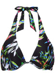 Belize Underwire Bikini Top Striped Leaves