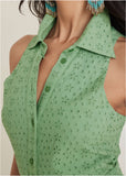 Eyelet Maxi Dress Basil