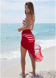 Twist Front Mesh Cover Up Red Hot