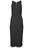 Henley Midi Dress Jet Black