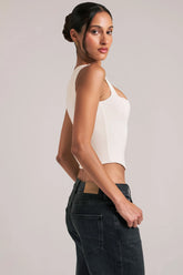 Modal Square Neck Top in Ivory