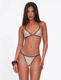 DIANA BIKINI TOP NEUTRAL ANIMAL ANIMAL MARBLE