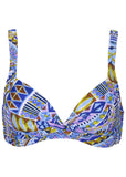 St Lucia Twist Bikini Top Aztec Patchwork
