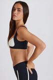 Soft Active Twist Front Sports Bra in Black