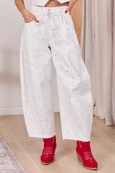 Eileen Bow Printed Barrel Jeans FINAL SALE